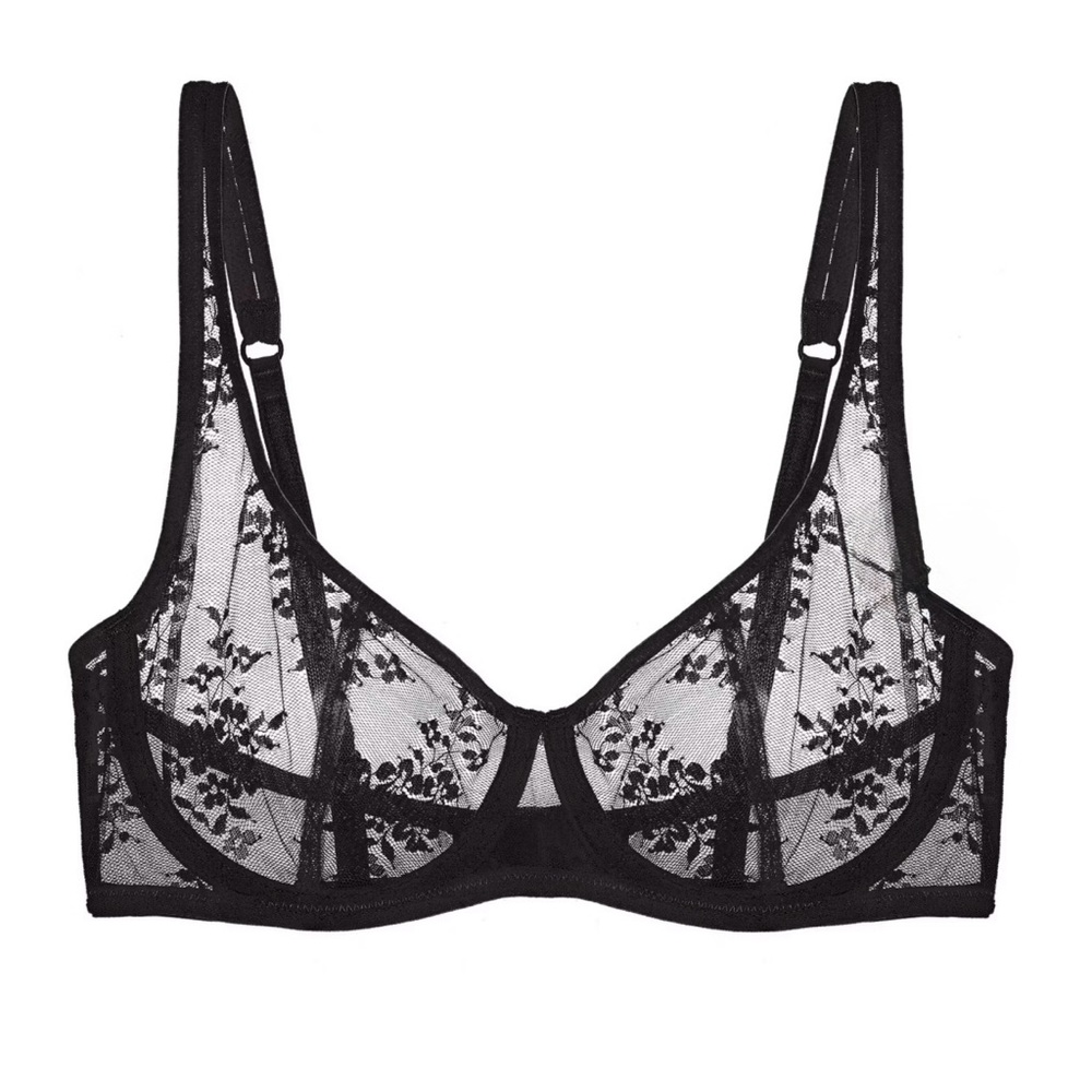 Journelle Romy Demi Bra, black lace, 34D, brand new with tags